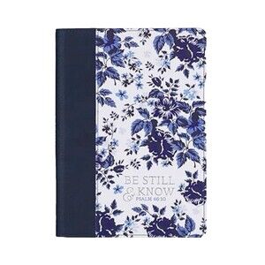 Christian Arts Gifts Journal Blue Floral Sealed New Psalm 46:10 Be Still …